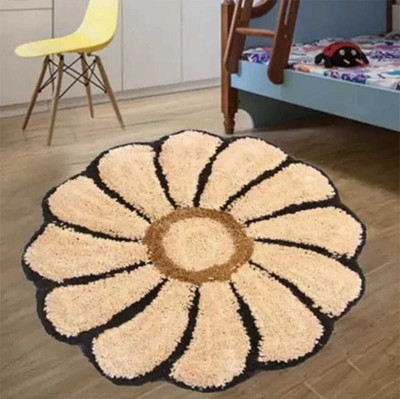 HRB Microfiber Door & Floor Mat(Peach, Medium)