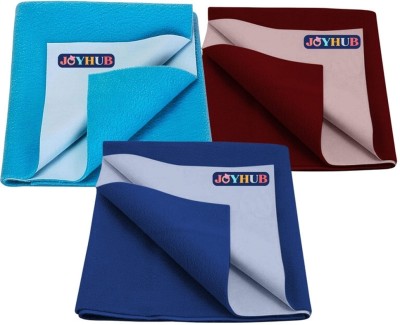 JOYHUB Cotton Baby Bed Protecting Mat(Firozi, Maroon, Dark Blue, Small, Pack of 3)