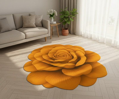 shubhi Microfiber Door & Floor Mat(Yellow, Medium)