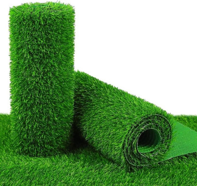 WHITE LOTUS Artificial Grass Floor Mat(2 x 6 Feet, 152 CM X 182 CM, Natural Green, Large)