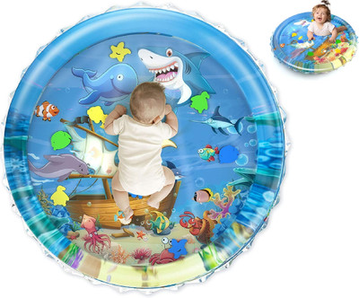 SEASPIRIT Rubber Baby Play Mat(Blue, Free)