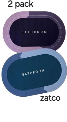 ZATCO Silicone Bathroom Mat(Multicolor, Medium, Pack of 2)