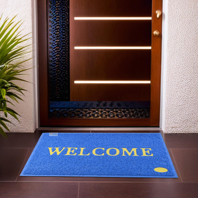 HOMESTIC by Kuber Industries Rubber Door Mat(Blue, Large)