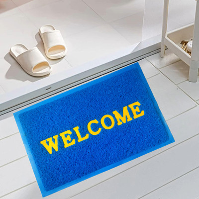 sk gobal PVC (Polyvinyl Chloride) Door & Floor Mat(Blue, Medium)