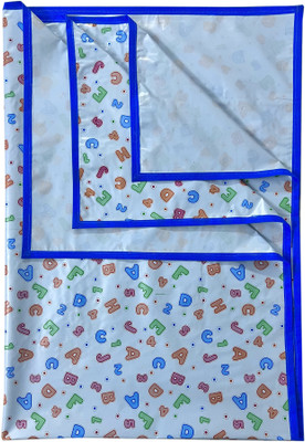 ECOSOFT Plastic Baby Bed Protecting Mat(BLUE ABC123, Large)