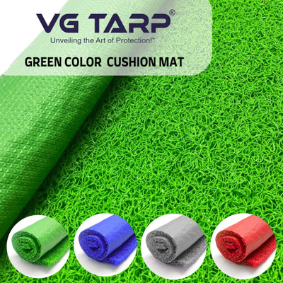 VG TARP PVC (Polyvinyl Chloride) Door Mat(GREEN COLOR 24 X 48 Inch_2 X 4 Feet, Large)