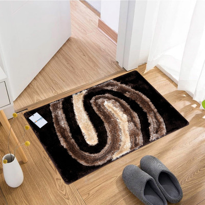 HOMESTIC by Kuber Industries Microfiber Door Mat(Dark Brown, Medium)