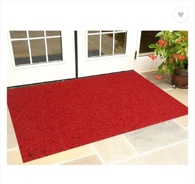 CHETANYA LOOMTEX Polyester Door Mat(Red, Extra Large)