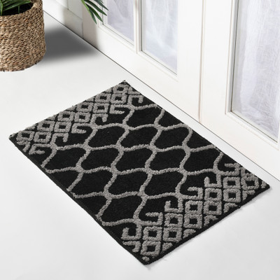 VIKCLIQUE Microfiber Door Mat(Doormat120Black, Large)