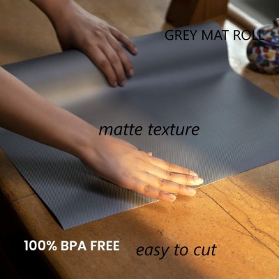 ANTRA PVC (Polyvinyl Chloride) Bathroom Mat(Grey, Medium)