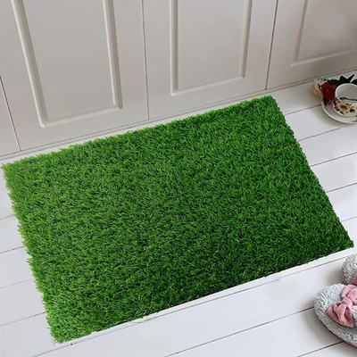 GREENGRASS Artificial Grass, PP (Polypropylene), PVC (Polyvinyl Chloride) Door Mat(Green, Free)