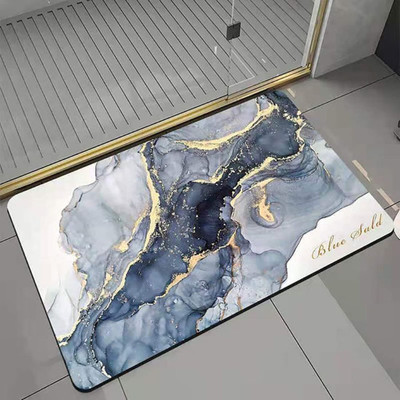 Suraj Enterprises Rubber Bathroom Mat(marble print, Medium)
