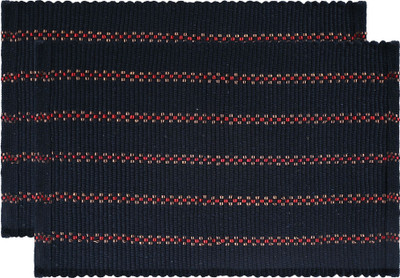 KUBER INDUSTRIES Cotton Floor Mat(Navy Blue, Pack of 2, Medium)