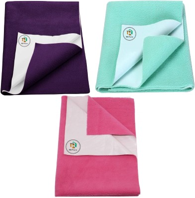 smilykid Polycotton Baby Bed Protecting Mat(Purple, Sea Green, Pink, 70 x 50 cm, Small, Pack of 3)