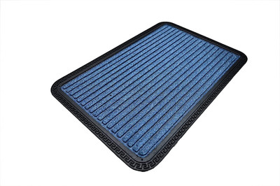 Shoppingzone Rubber Door Mat(Blue, Medium)