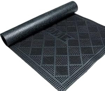 Coirpillar Rubber Door Mat(Welcome With Diamond Design, Medium)