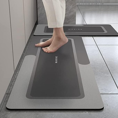 MMTSWorld Rubber Floor Mat(Grey, Pack of 2, Free)
