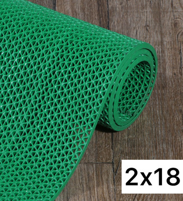 Kuku Home Rubber Door & Floor Mat(Green, Free)