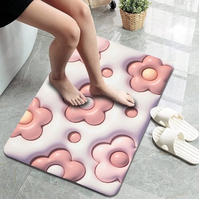 DPA Collection PVC (Polyvinyl Chloride) Door Mat(Pink, Large)