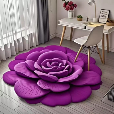 Actrovax Rubber, Microfiber Door & Floor Mat(Purple, Medium)