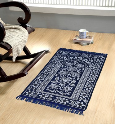 Hometara Velvet Prayer Mat(Blue, Large)