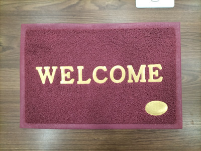 EXOTICE Rubber Door Mat(Maroon, Medium)