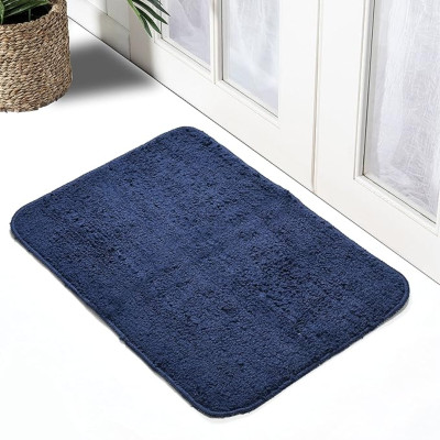 Draaevion Microfiber Floor Mat(Navy Blue, Small)