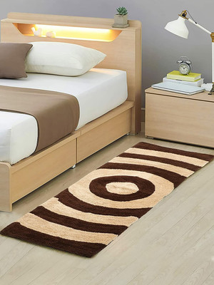 TURIYA Polyester Floor Mat(Brown, Medium)