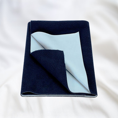 Sunvibe Cotton Baby Bed Protecting Mat(Navy Blue, Small)