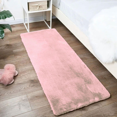 F i Polyester Floor Mat(Peach, Small)