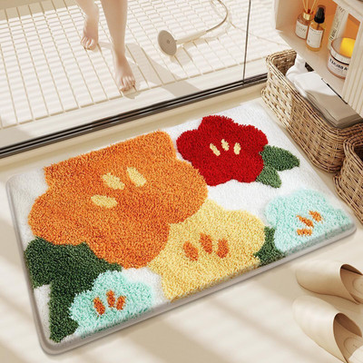 AAZEEM Microfiber Floor Mat(Multicolor, Medium)