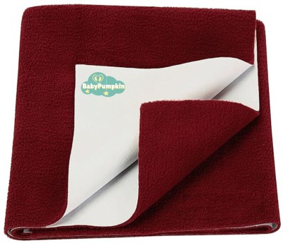 babypumpkin Cotton Baby Bed Protecting Mat(Maroon, Extra Large)