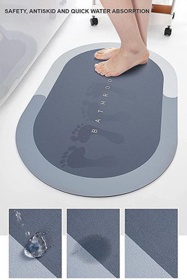 Rowsley Microfiber Bathroom Mat(Multicolor, Free)