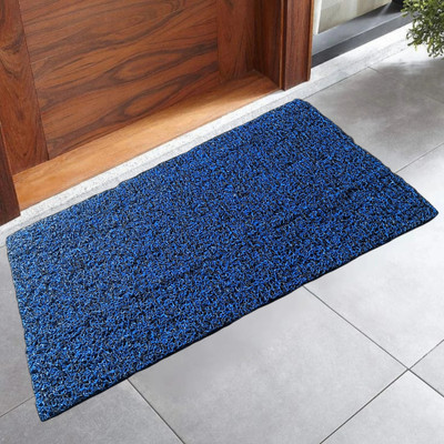 VSTUCART Rubber Door Mat(BLUE BLACK, Medium)