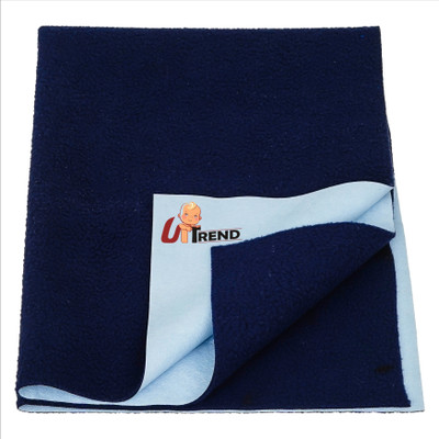 UpTend Cotton Baby Bed Protecting Mat(Dark Blue, Large, Pack of 3)