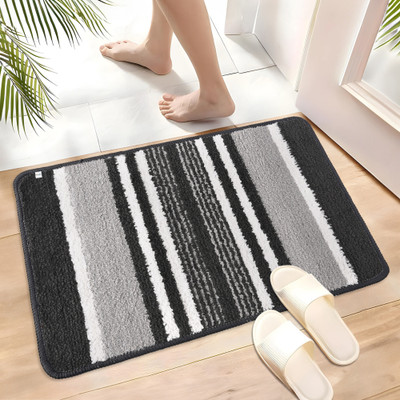 HOMESTIC by Kuber Industries Microfiber Door Mat(Grey, Medium)