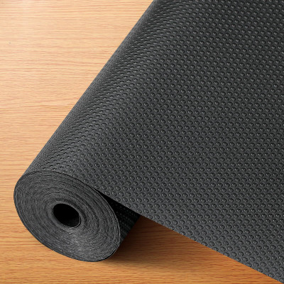 Porslin PVC (Polyvinyl Chloride) Drawer Mat(Black, Extra Large)