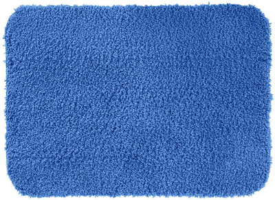 Obsessions Polyester Bathroom Mat(Blue, Free)