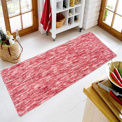 LADLI JEE Microfiber Floor Mat(Pink, Large)