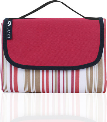 SOKT Polyester Chatai Mat(Red, Large)