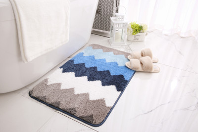 KUBER INDUSTRIES Polyester Bathroom Mat(Multicolor, Medium)