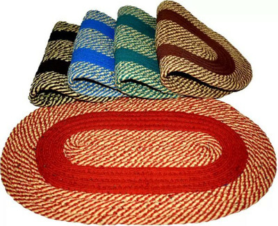 NCS Polyester Door Mat(Multicolor, Small, Pack of 5)