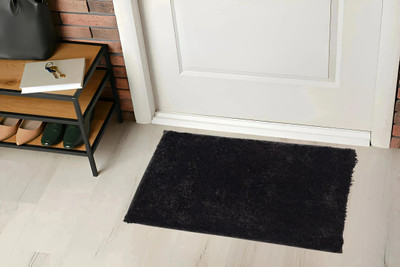 Snug Step Microfiber Floor Mat(Black, Medium)