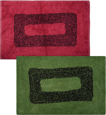 KUBER INDUSTRIES Cotton Door Mat(Multicolor, Large, Pack of 2)