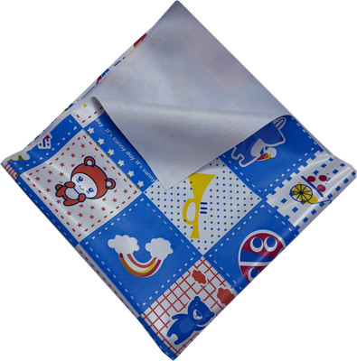 ECOSOFT Rubber Baby Bed Protecting Mat(BLUE BIG CIRCUS, Extra Large)