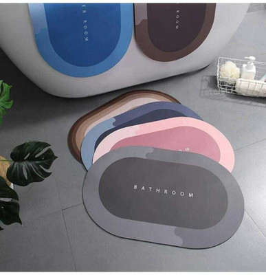 Ashlok Rubber Bathroom Mat(Multicolor, Free)