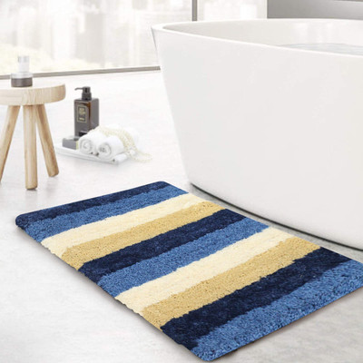 Flooring India Microfiber Floor Protecting Mat(Sky, Medium)