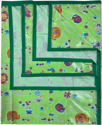 ECOSOFT Plastic Baby Bed Protecting Mat(GREEN HIPPO, Extra Large)