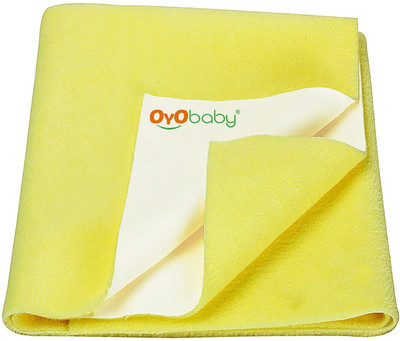 Oyo Baby Cotton Baby Bed Protecting Mat(Yellow, Large)