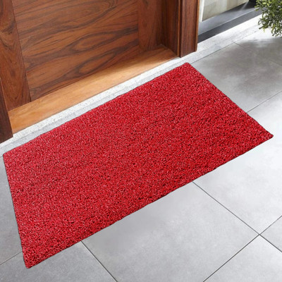 VSTUCART Rubber Door Mat(Red, Medium)
